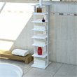 Pemberly Row 7-Tier Contemporary Wood Shoes Rack in White