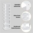 Pemberly Row 7-Tier Contemporary Wood Shoes Rack in White