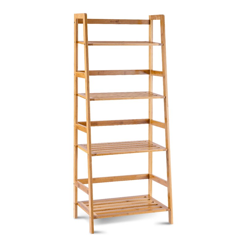 Pemberly Row 4-tier Contemporary Bamboo Multifunctional Bookcase in Natural