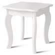 Pemberly Row Contemporary MDF and Mirror Makeup Desk Vanity Set in White