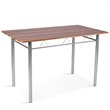 Pemberly Row 5-piece MDF and Metal Dining Set with Table and 4 Chairs in Silver