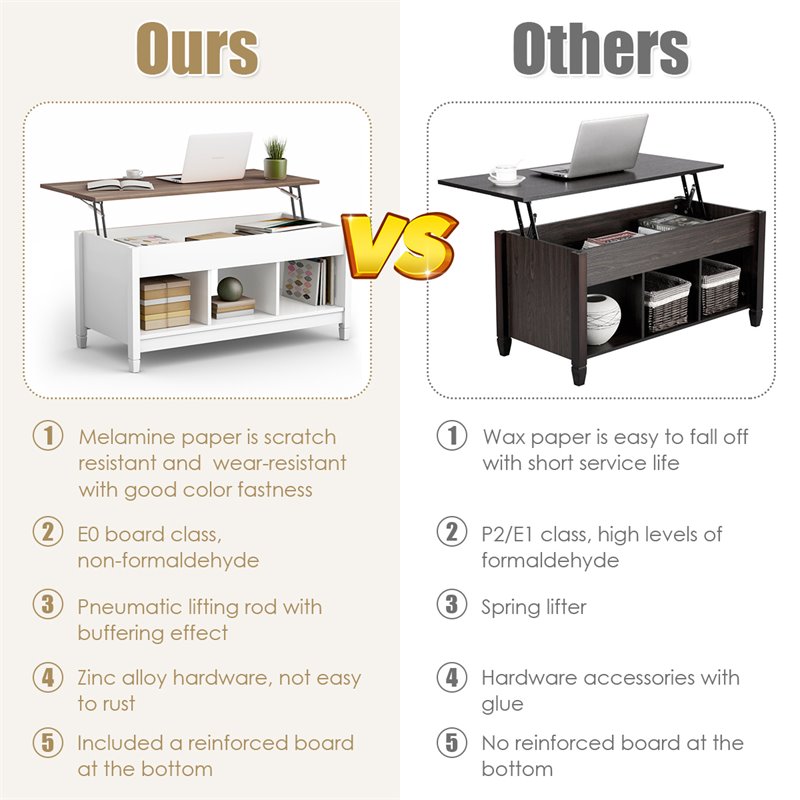 Pemberly Row Solid Wood Lift Top Coffee Table with Hidden Compartment in White