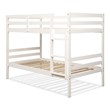 Pemberly Row Pine and Plywood Twin Over Twin Wood Bunk Beds in White