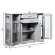 Pemberly Row Density Board Buffet with 2 Drawers and 3 Cabinets in Gray