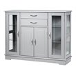 Pemberly Row Density Board Buffet with 2 Drawers and 3 Cabinets in Gray