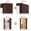 Pemberly Row MDF Board Wall/Door Mounted Mirrored Jewelry Cabinet in Brown
