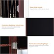 Pemberly Row MDF Board Wall/Door Mounted Mirrored Jewelry Cabinet in Brown