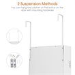 Pemberly Row MDF Board Wall/Door Mounted Mirrored Jewelry Cabinet in White