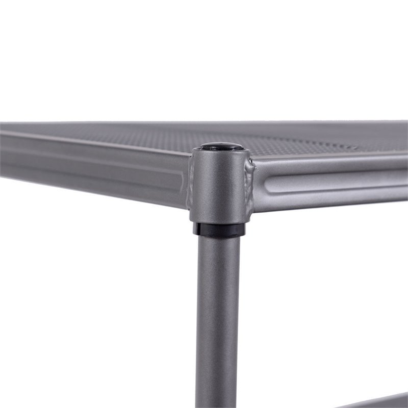 Pemberly Row Contemporary Steel Multifunctional Hall Tree in Black