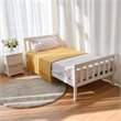Pemberly Row Polyester Fiber Electric Heated Twin Size Blanket in White