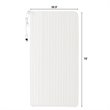 Pemberly Row Polyester Fiber Electric Heated Twin Size Blanket in White
