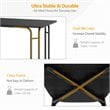 Pemberly Row 5-piece PVC and MDF Dining Set with Metal Legs in Black