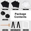 Pemberly Row 20-cube PP & ABS Portable Closet Storage Organizer w/ Doors - Black