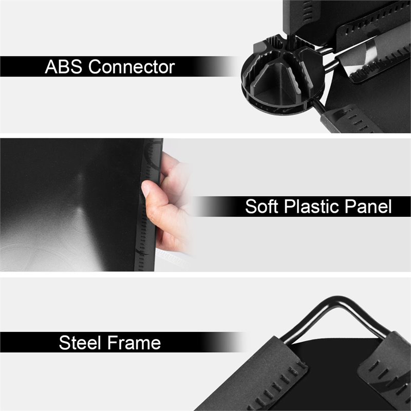 Pemberly Row 30-cube PP & ABS Portable Closet Storage Organizer w/ Doors - Black