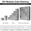 Pemberly Row 30-cube PP & ABS Portable Closet Storage Organizer w/ Doors - Black