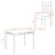 Pemberly Row 5-piece Contemporary MDF Dining Set with Faux Marble Top in Black