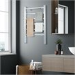 Pemberly Row Aluminum Freestanding/Wall Mounted Electric Towel Rail Rack-Silver