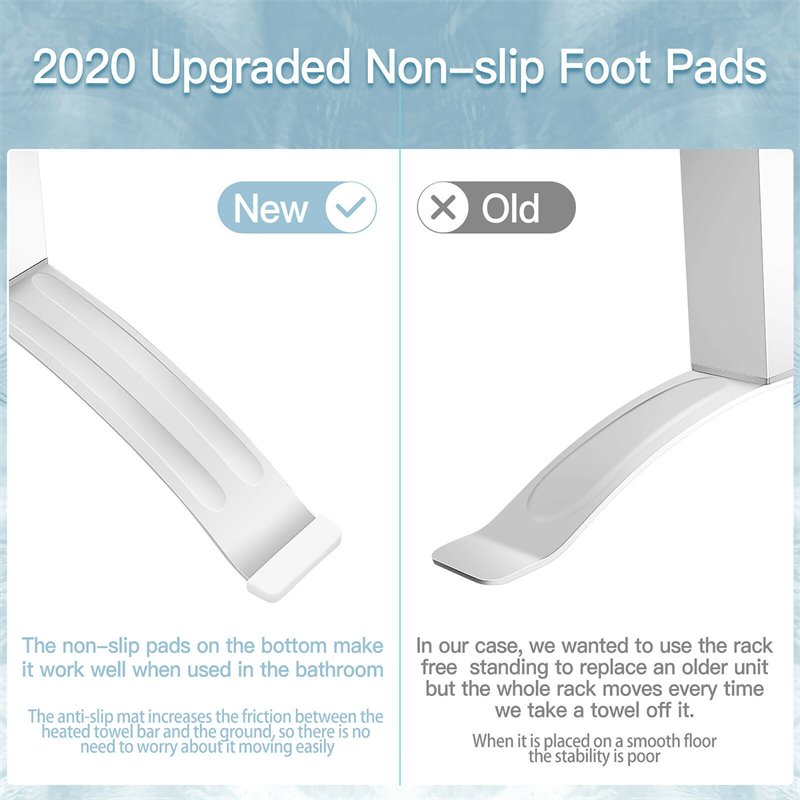 Pemberly Row Aluminum Freestanding/Wall Mounted Electric Towel Rail Rack-Silver