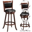 Pemberly Row 3-Pc MDF Pub Set w/ Round Bar Height Table & 2 Bar Stools in Brown