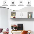 Pemberly Row Chipboard Wall Mounted Floating Hutch with 2 Doors in White