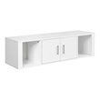 Pemberly Row Chipboard Wall Mounted Floating Hutch with 2 Doors in White