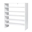 Pemberly Row 3-piece MDF Stackable Shoe Rack with 2-tier Storage Shelf in White