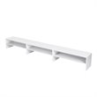 Pemberly Row 3-piece MDF Stackable Shoe Rack with 2-tier Storage Shelf in White