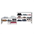 Pemberly Row 3-piece MDF Stackable Shoe Rack with 2-tier Storage Shelf in White