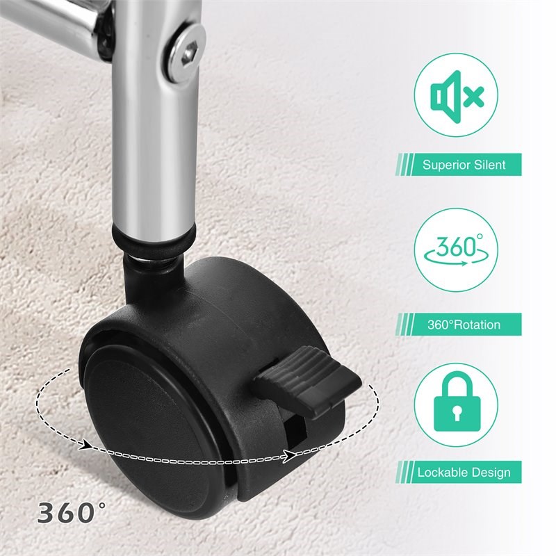 Pemberly Row 10-drawer Steel and Plastic Rolling Storage Cart in Multi-Color