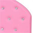 Pemberly Row Plywood PU Upholstered Platform Kids Princess Toddler Bed in Pink