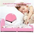 Pemberly Row Plywood PU Upholstered Platform Kids Princess Toddler Bed in Pink