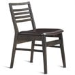 Pemberly Row PU & Wood Armless Dining Side Chairs in Brown (Set of 2)