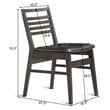 Pemberly Row PU & Wood Armless Dining Side Chairs in Brown (Set of 2)