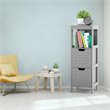 Pemberly Row P2 MDF and NC Paint Floor Cabinet with 2 Drawers in Gray