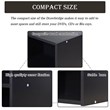 Pemberly Row 5-Shelf MDF Veneer Multi-Functional Storage Bookcase in Black