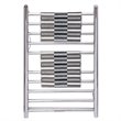 Pemberly Row Steel Electric Towel Rail Rack with 10-bar Rung in Silver