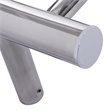 Pemberly Row Steel Electric Towel Rail Rack with 10-bar Rung in Silver