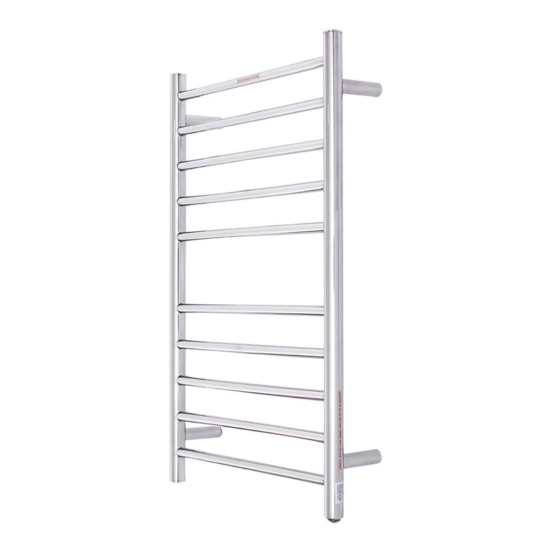 Pemberly Row Steel Electric Towel Rail Rack with 10-bar Rung in Silver