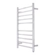 Pemberly Row Steel Electric Towel Rail Rack with 10-bar Rung in Silver