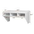 Pemberly Row Contemporary MDF Wall Mounted Floating Computer Desk in White
