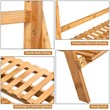Pemberly Row 3-tier Bamboo Hanging Folding Plant Shelf Stand in Natural