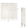 Pemberly Row 4-panel Contemporary Wood Folding Privacy Room Divider in White