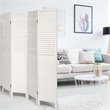 Pemberly Row 4-panel Contemporary Wood Folding Privacy Room Divider in White