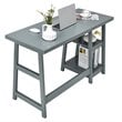 Pemberly Row Engineered Wood Computer Desk with Removable Shelf in Gray
