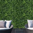 Pemberly Row 12-piece PE Artificial Boxwood Plant Wall Panel in Green