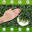 Pemberly Row 12-piece PE Artificial Boxwood Plant Wall Panel in Green