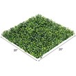 Pemberly Row 12-piece PE Artificial Boxwood Plant Wall Panel in Green