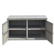 Pemberly Row 88-gallon Contemporary Rattan Patio Container Box Bin in Gray