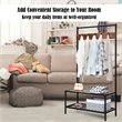 Pemberly Row Contemporary Iron and MDF Hall Tree with 5 Hooks in Coffee