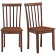 Pemberly Row Contemporary Rubber Wood and MDF Dining Chair in Walnut (Set of 2)